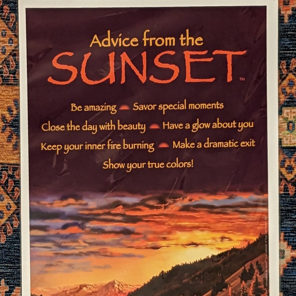 Inspirational art print 'Advice from the Sunset'